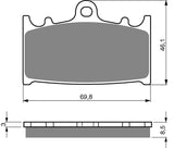 Keramik-Bremsbelagsatz vorn und hinten: Kawasaki ZZR600 ZZR 600 (1993-2004)