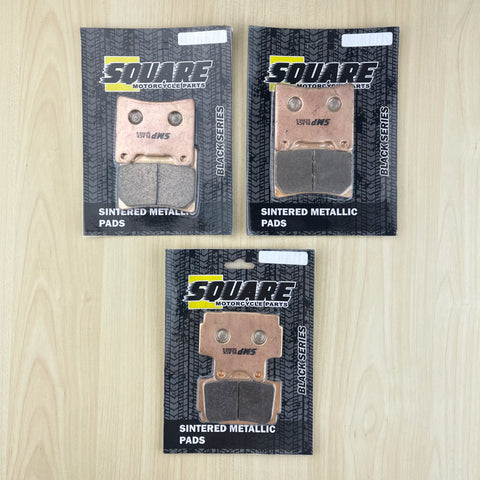Satz Bremsbeläge vorn und hinten aus gesintertem Metall: Yamaha RD500 RD 500 (1984-1987)