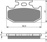 Goldfren AD-Bremsbeläge hinten: Suzuki RM125 RM 125 (1989-1995)