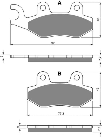 Goldfren AD Bremsbeläge vorn Yamaha XTZ250 XTZ 250 (2007-2009)