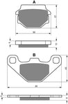 Goldfren AD Bremsbeläge hinten: Kawasaki ZR400 ZR 400 (1992-1995)