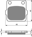 Goldfren AD-Bremsbeläge hinten: Yamaha YFZ450 YFZ 450 (2004-2005)