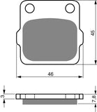 Goldfren AD-Bremsbeläge hinten: Yamaha YFZ450 YFZ 450 (2004-2005)