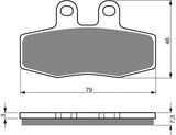 Goldfren AD Bremsbeläge: AD010 ≈ FA113 / FA256 / VD152 / FDB438 / SBS108