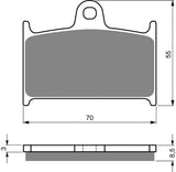 Goldfren AD Bremsbeläge: AD017 ≈ FA145 / VD343 / FDB557 / SBS624