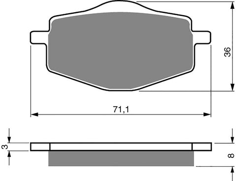 Goldfren AD Bremsbeläge vorn Yamaha XT225 XT 225 (1989-2000)