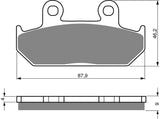Goldfren AD-Bremsbelagsatz vorn: Honda GL1500 GL 1500 (1988-2000)