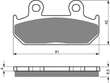 Goldfren AD Bremsbeläge: AD025 ≈ FA121 / FA203 / VD141 / VD142 / FDB462 / SBS593