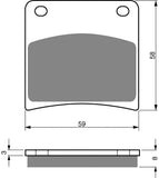 Goldfren AD Bremsbeläge: AD027 ≈ FA146 / VD345 / FDB569 / SBS620