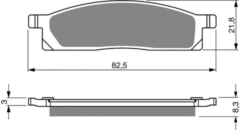 Goldfren AD Bremsbeläge: AD034 ≈ FA119 / VD244 / FDB453 / SBS589