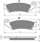 Goldfren AD Brake Pads: AD052 ≈ FA143 / VD139/2 / FDB496 / SBS623