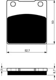 Goldfren AD Bremsbeläge: AD053 ≈ FA161 / FA058 / VD327/2 / VD416 / SBS556