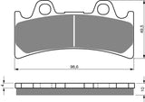 Goldfren AD Bremsbeläge: AD054 ≈ FA190 / VD258 / FDB864 / SBS683