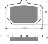 Goldfren AD Bremsbeläge: AD058 ≈ FA078 / VD918 / FDB335/R / SBS549