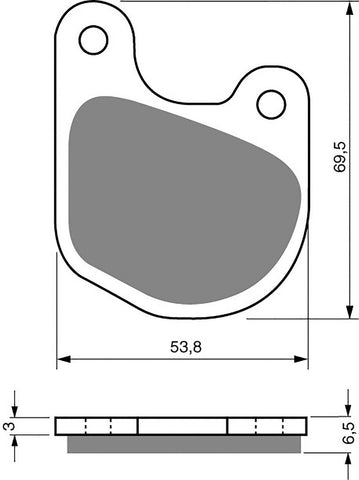 Goldfren AD Bremsbeläge: AD059 ≈ FA071 / VD908 / FDB333 / SBS537