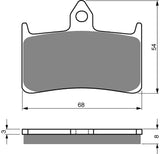 Goldfren AD Bremsbeläge: AD069 ≈ FA187 / FA144 / VD154 / FDB858