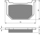 Goldfren AD Bremsbeläge: AD075 ≈ FA051 / VD322 / VD323 / FDB218 / SBS532