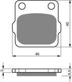 Goldfren AD Bremsbeläge: AD077 ≈ FA084/3 / VD127 / FDB661 / SBS584