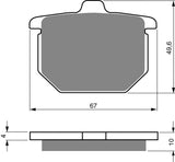 Goldfren AD Bremsbeläge: AD079 ≈ FA030 / FA031 / VD112/3 / FDB182 / SBS517