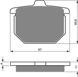 Goldfren AD Bremsbeläge: AD080 ≈ FA029 / VD112/2 / SBS508