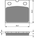 Goldfren AD Bremsbeläge: AD081 ≈ FA018 / FA019 / VD907 / FDB108 / SBS506