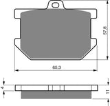 Goldfren AD Bremsbeläge: AD082 ≈ FA034 / VD205 / VD212 / SBS507