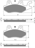 Goldfren AD Bremsbeläge: AD088 ≈ FA165/2 / FA215/2 / / SBS633