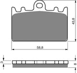 Goldfren AD Bremsbeläge: AD090 ≈ FA180 / VD433 / FDB741 / SBS666