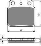 Goldfren AD-Bremsbeläge hinten: Suzuki LT-R450 LT-R 450 (2006-2011)
