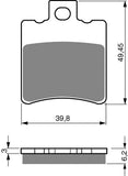 Goldfren AD Bremsbeläge: AD098 ≈ FA193 / VD948 / FDB680 / SBS697