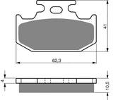 Goldfren AD Bremsbeläge: AD100 ≈ FA152/2 / VD432/2 / SBS648