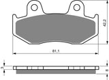 Goldfren AD Bremsbeläge: AD102 ≈ FA092/3 / VD134 / VD136 / FDB382