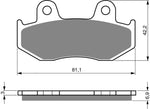Goldfren AD Bremsbeläge hinten: Suzuki AN400 AN 400 (1999-2000)