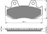 Goldfren AD Bremsbeläge hinten: Suzuki AN400 AN 400 (1999-2000)
