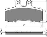 Goldfren AD Bremsbeläge: AD105 ≈ FA177 / VD982 / FDB782 / SBS681