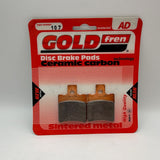 Goldfren AD Bremsbeläge: AD107 ≈ FA206 / VD256 / FDB889 / SBS667