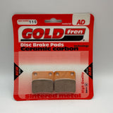 Goldfren AD Bremsbeläge: AD110 ≈ FA257 / FA178 / VD162 / FDB625 / SBS115 / SBS670