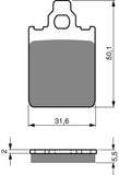 Goldfren AD Bremsbeläge: AD118 ≈ FA186 / VD949 / FDB784 / SBS680