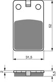 Goldfren AD Bremsbeläge: AD120 ≈ FA099 / VD932 / FDB436 / SBS595