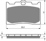 Goldfren AD Bremsbeläge: AD132 ≈ FA216 / FA216/3 / FDB2040 / SBS678 / SBS662