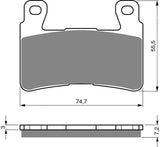 Goldfren AD Bremsbeläge: AD134 ≈ FA265 / FA296 / VD166 / FDB2079 / SBS734