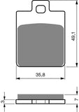 Goldfren AD Bremsbeläge: AD137 ≈ FA260 / FDB2057 / SBS724
