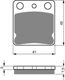 Goldfren AD Bremsbeläge: AD144 ≈ FA054 / VD120 / FDB250 / SBS536