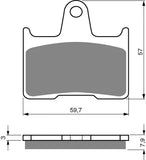 Goldfren AD Bremsbeläge: AD148 ≈ FA254 / VD436 / FDB2111 / SBS715 / SBS765
