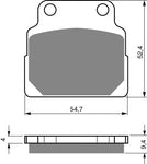 Goldfren AD-Bremsbeläge hinten: Honda CB450 CB 450 (1989-1992)