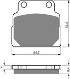 Goldfren AD-Bremsbeläge hinten: Honda CB450 CB 450 (1989-1992)
