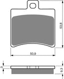 Goldfren AD Bremsbeläge: AD150 ≈ FA298 / VD974 / FDB2090 / SBS152 / SBS747