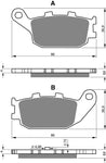 Goldfren AD-Bremsbeläge hinten: Honda NSS250 NSS 250 (2001-2004)