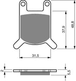 Goldfren AD Bremsbeläge: AD159 ≈ FA050 / FDB213 / SBS532