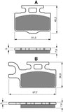 Goldfren AD Bremsbeläge: AD167 ≈ FA302 / VD440 / FDB2110SG / SBS752